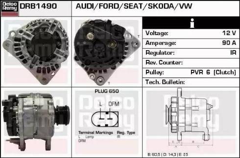 Remy DRB1490 - Генератор autosila-amz.com