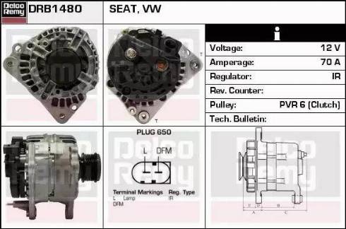 Remy DRB1480 - Генератор autosila-amz.com