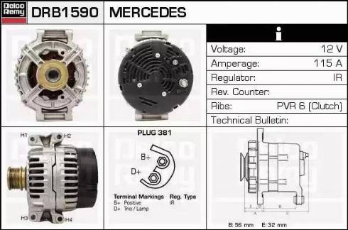 Remy DRB1590 - Генератор autosila-amz.com