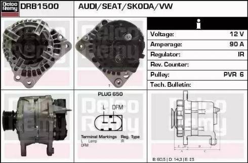 Remy DRB1500N - Генератор autosila-amz.com