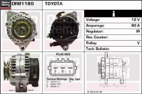 Remy DRB1180 - Генератор autosila-amz.com