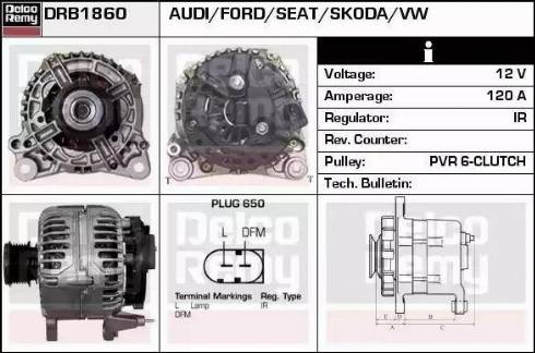 Remy DRB1860 - Генератор autosila-amz.com