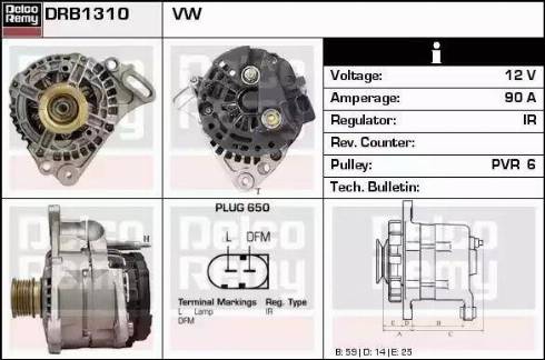 Remy DRB1310 - Генератор autosila-amz.com