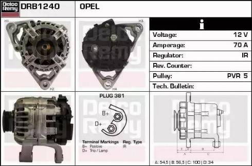 Remy DRB1240 - Генератор autosila-amz.com