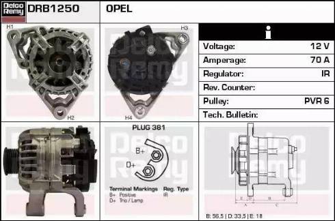 Remy DRB1250 - Генератор autosila-amz.com