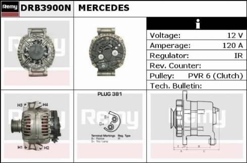 Remy DRB3900N - Генератор autosila-amz.com