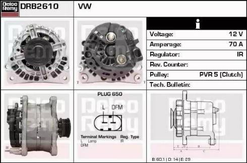 Remy DRB2610 - Генератор autosila-amz.com