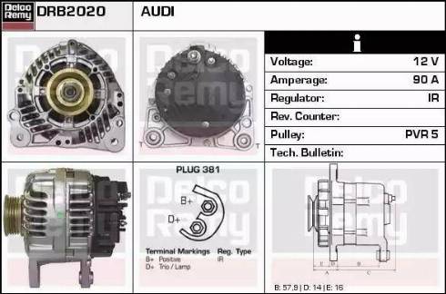 Remy DRB2020 - Генератор autosila-amz.com