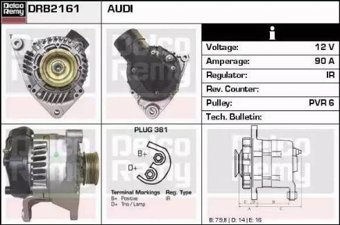 Remy DRB2161 - Генератор autosila-amz.com