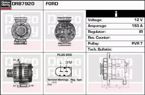 Remy DRB7920 - Генератор autosila-amz.com