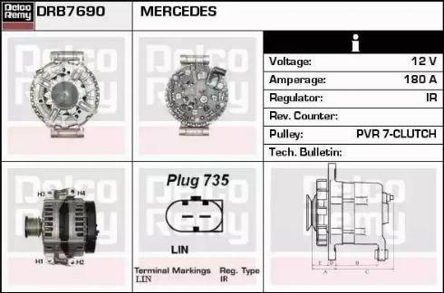 Remy DRB7690 - Генератор autosila-amz.com