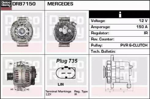 Remy DRB7150 - Генератор autosila-amz.com