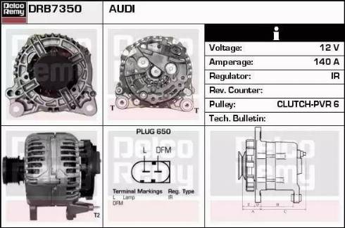 Remy DRB7350 - Генератор autosila-amz.com