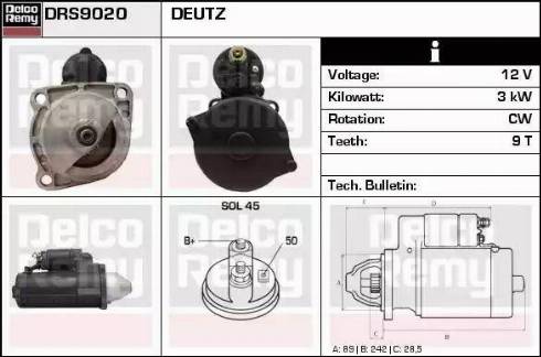 Remy DRS9020 - Стартер autosila-amz.com