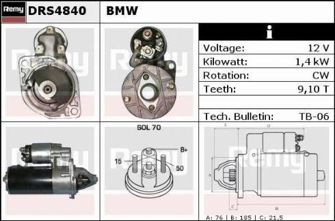 Remy DRS4840X - Стартер autosila-amz.com