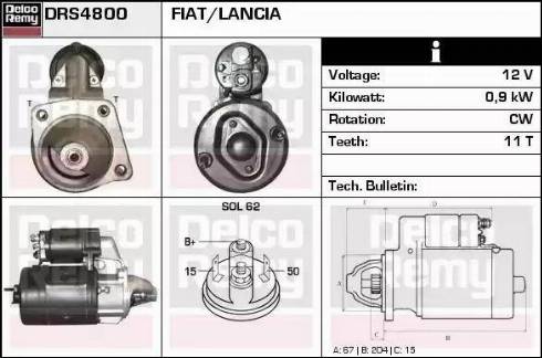 Remy DRS4800 - Стартер autosila-amz.com