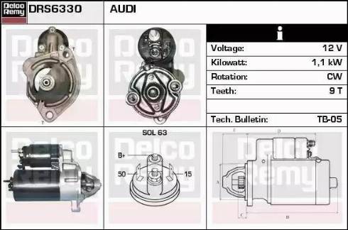 Remy DRS6330 - Стартер autosila-amz.com