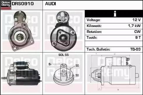 Remy DRS0910 - Стартер autosila-amz.com