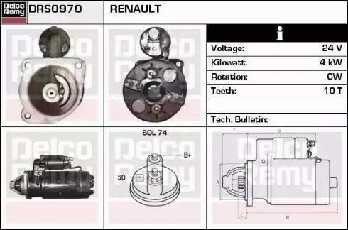 Remy DRS0970 - Стартер autosila-amz.com