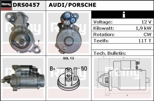 Remy DRS0457 - Стартер autosila-amz.com