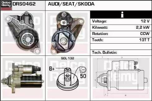 Remy DRS0462 - Стартер autosila-amz.com