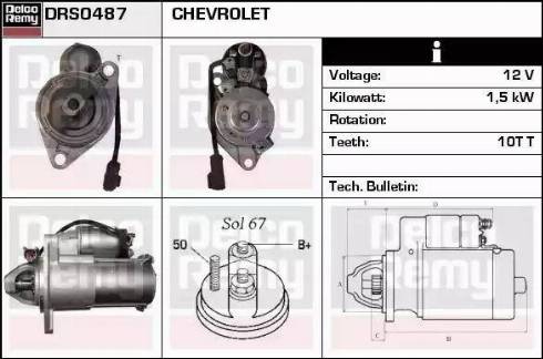 Remy DRS0487 - Стартер autosila-amz.com