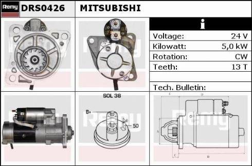 Remy DRS0426 - Стартер autosila-amz.com