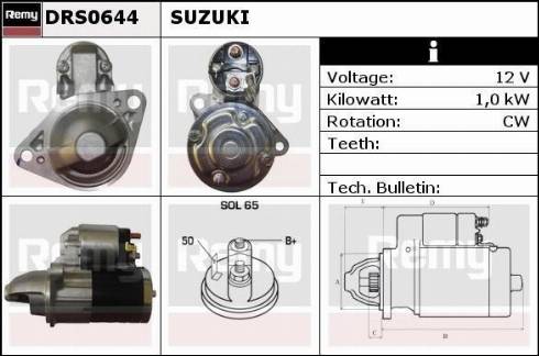 Remy DRS0644 - Стартер autosila-amz.com