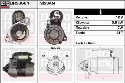Remy DRS0681 - Стартер autosila-amz.com
