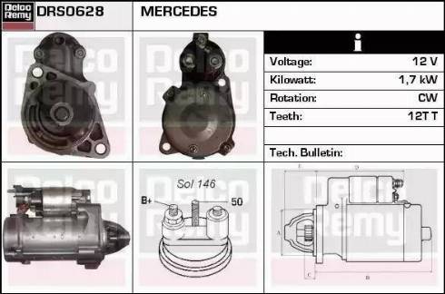 Remy DRS0628 - Стартер autosila-amz.com