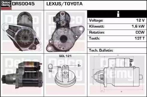 Remy DRS0045 - Стартер autosila-amz.com