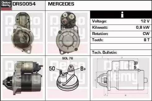 Remy DRS0054 - Стартер autosila-amz.com