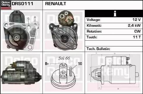 Remy DRS0111 - Стартер autosila-amz.com