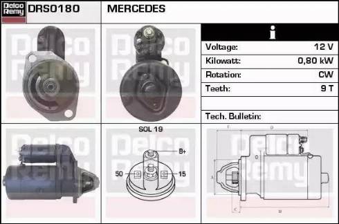 Remy DRS0180 - Стартер autosila-amz.com