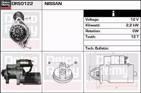 Remy DRS0122 - Стартер autosila-amz.com