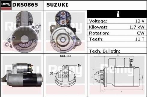 Remy DRS0865 - Стартер autosila-amz.com