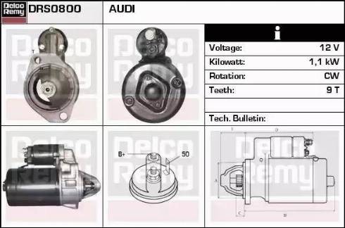 Remy DRS0800 - Стартер autosila-amz.com