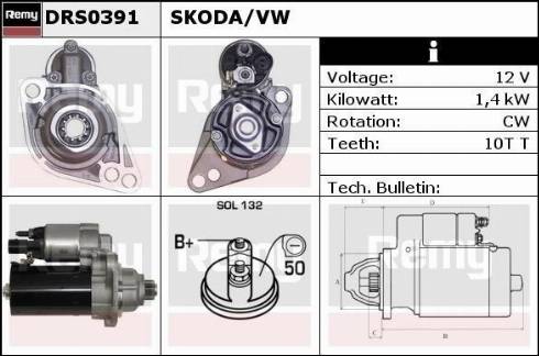Remy DRS0391 - Стартер autosila-amz.com