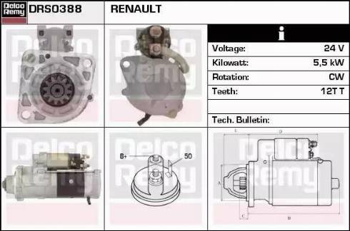 Remy DRS0388 - Стартер autosila-amz.com