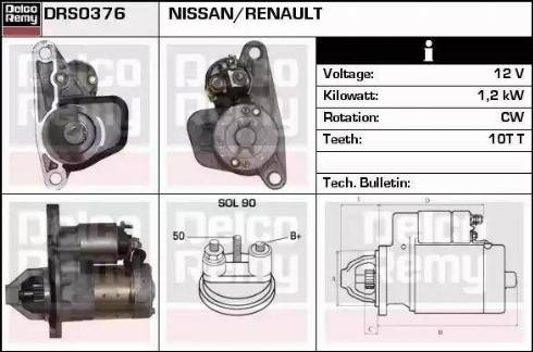 Remy DRS0376 - Стартер autosila-amz.com