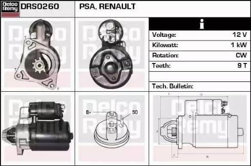 Remy DRS0260 - Стартер autosila-amz.com