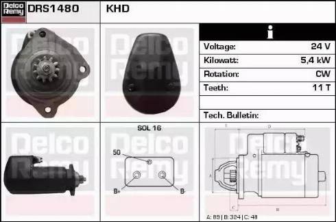 Remy DRS1480 - Стартер autosila-amz.com