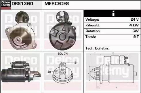 Remy DRS1360 - Стартер autosila-amz.com