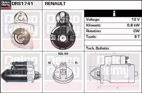 Remy DRS1741 - Стартер autosila-amz.com