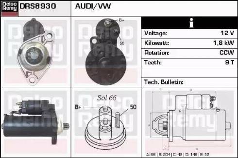 Remy DRS8930 - Стартер autosila-amz.com