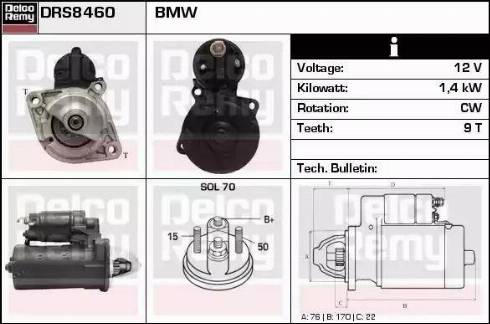 Remy DRS8460 - Стартер autosila-amz.com