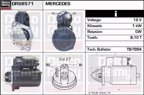 Remy DRS8571 - Стартер autosila-amz.com