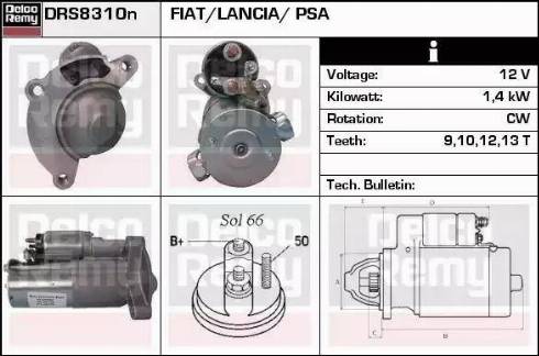 Remy DRS8310N - Стартер autosila-amz.com