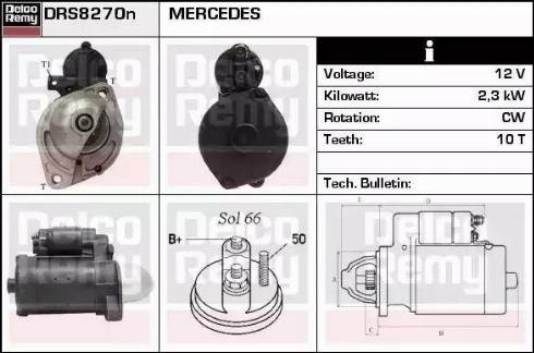 Remy DRS8270N - Стартер autosila-amz.com