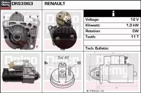 Remy DRS3963 - Стартер autosila-amz.com